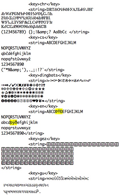 diacriticstableql